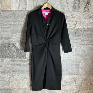 Gretchen Scott “Twist & Shout” Dress – Large – Black/Pink Lining